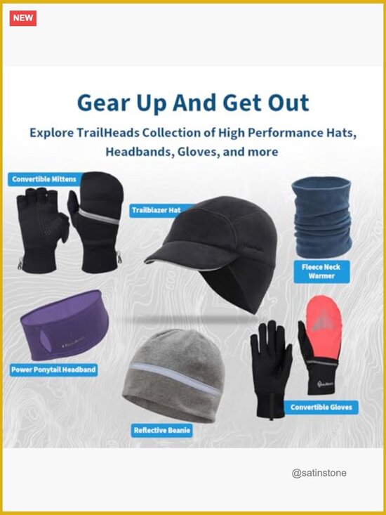 Fleece Ponytail Hat with Ear Warmer Reflective Winter Hat for Workouts